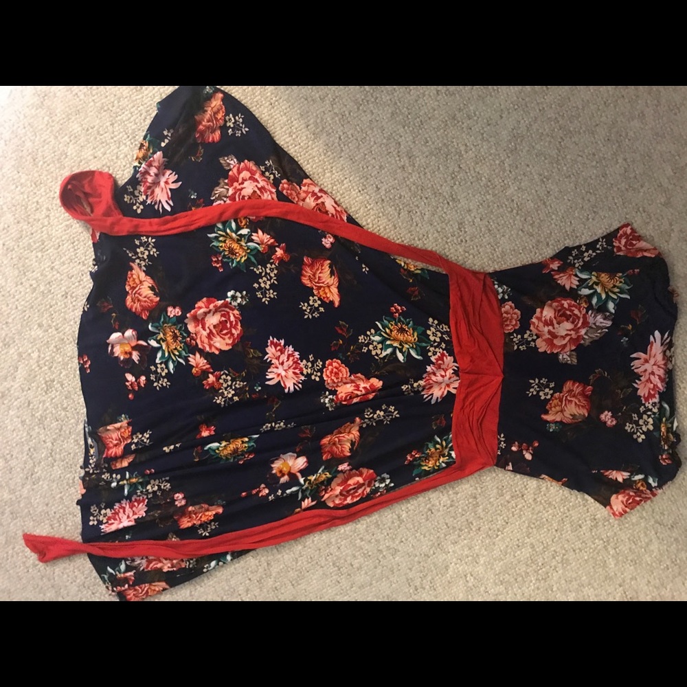 Blue floral dress